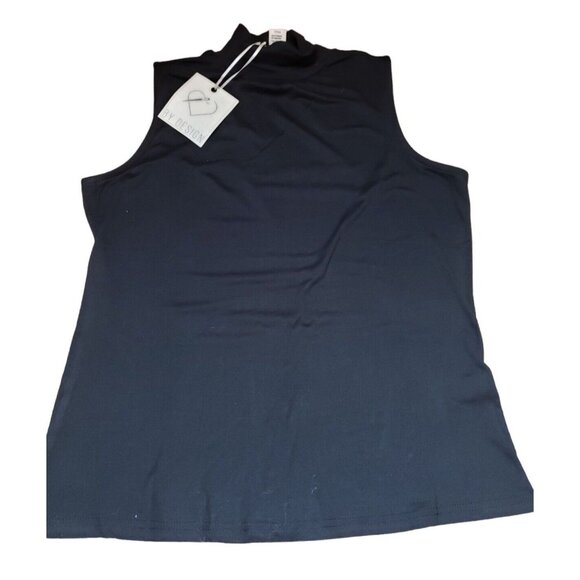 By Design Sleeveless Turtleneck Top Shirt Blouse Solid Black NWT Size S NEW - Picture 1 of 9